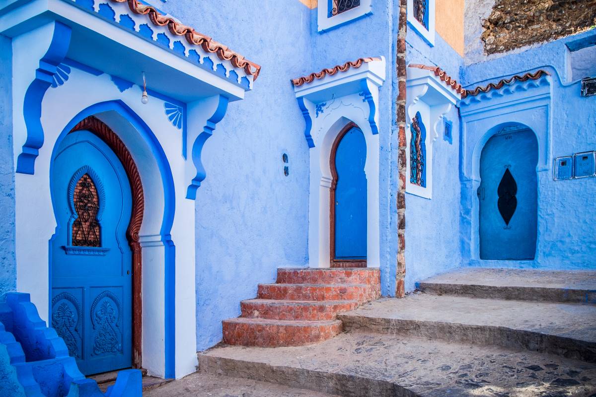Ruelle bleue de Chefchaouen au Maroc