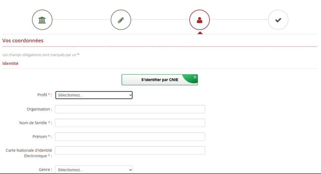 Saisie des coordonnées personnelles nécessaires au suivi de la réclamation.